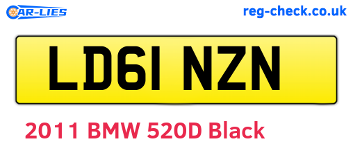 LD61NZN are the vehicle registration plates.