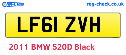 LF61ZVH are the vehicle registration plates.