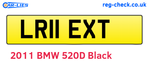 LR11EXT are the vehicle registration plates.
