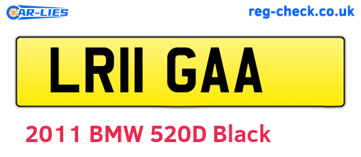 LR11GAA are the vehicle registration plates.