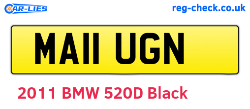 MA11UGN are the vehicle registration plates.