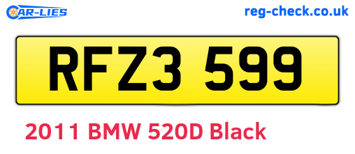 RFZ3599 are the vehicle registration plates.