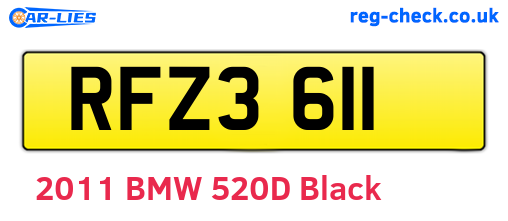 RFZ3611 are the vehicle registration plates.