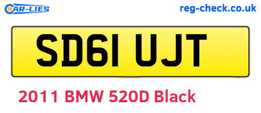 SD61UJT are the vehicle registration plates.