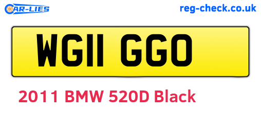 WG11GGO are the vehicle registration plates.