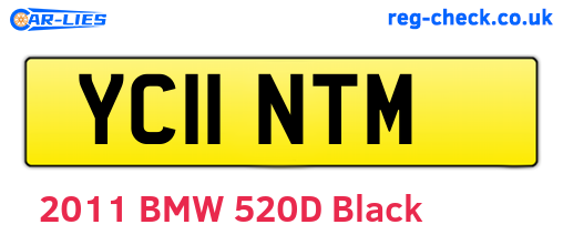 YC11NTM are the vehicle registration plates.