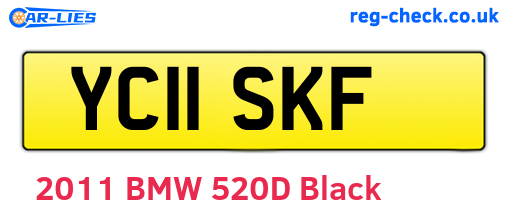 YC11SKF are the vehicle registration plates.