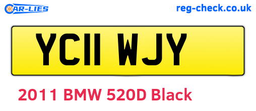 YC11WJY are the vehicle registration plates.