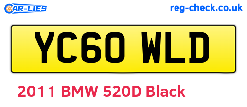 YC60WLD are the vehicle registration plates.