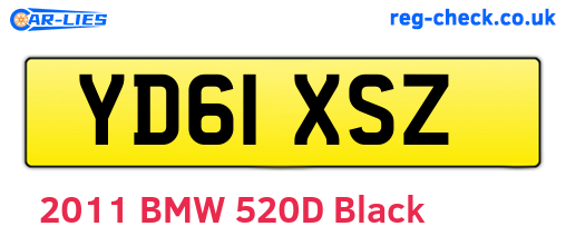 YD61XSZ are the vehicle registration plates.