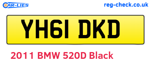 YH61DKD are the vehicle registration plates.