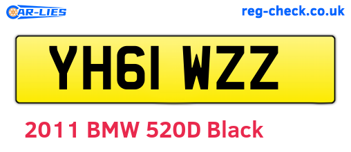YH61WZZ are the vehicle registration plates.