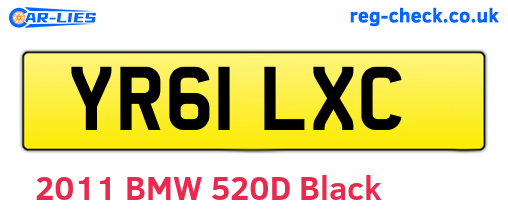 YR61LXC are the vehicle registration plates.
