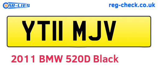 YT11MJV are the vehicle registration plates.
