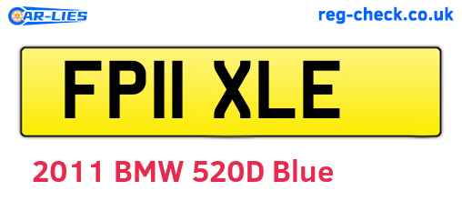 FP11XLE are the vehicle registration plates.