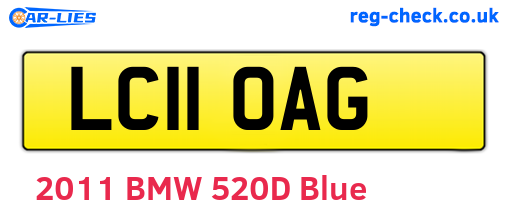 LC11OAG are the vehicle registration plates.