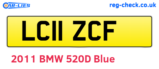 LC11ZCF are the vehicle registration plates.