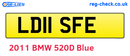 LD11SFE are the vehicle registration plates.