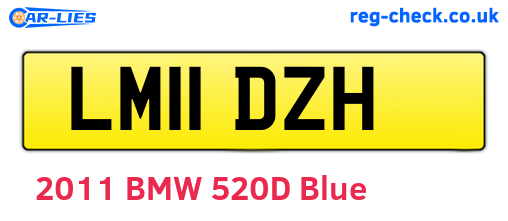 LM11DZH are the vehicle registration plates.