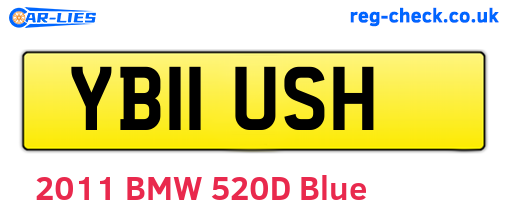 YB11USH are the vehicle registration plates.