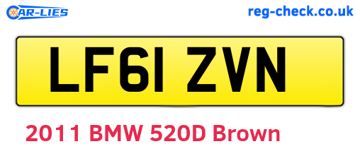 LF61ZVN are the vehicle registration plates.