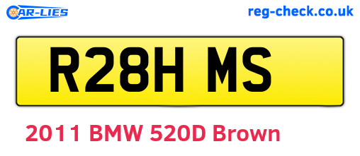 R28HMS are the vehicle registration plates.