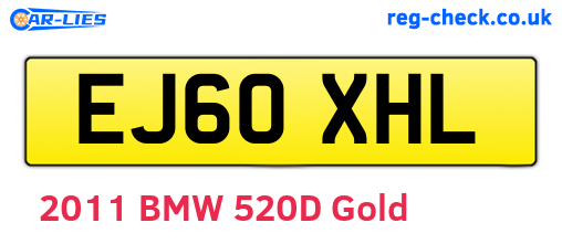 EJ60XHL are the vehicle registration plates.