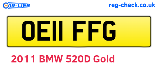 OE11FFG are the vehicle registration plates.