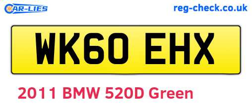 WK60EHX are the vehicle registration plates.