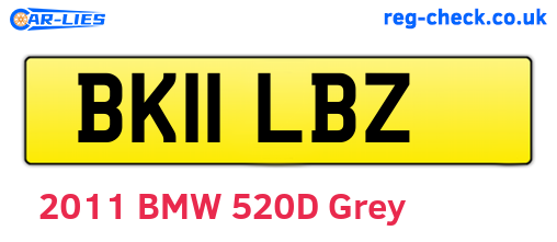 BK11LBZ are the vehicle registration plates.