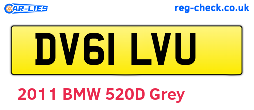 DV61LVU are the vehicle registration plates.