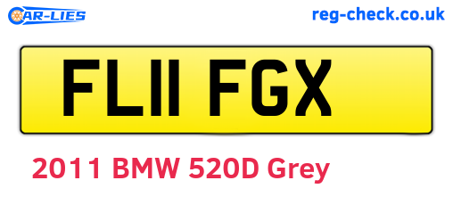 FL11FGX are the vehicle registration plates.