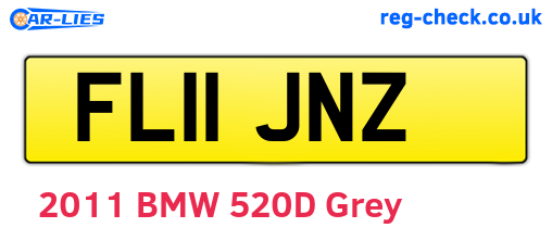 FL11JNZ are the vehicle registration plates.