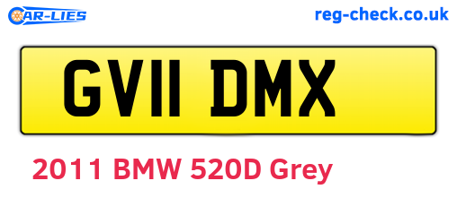 GV11DMX are the vehicle registration plates.
