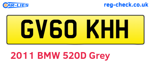 GV60KHH are the vehicle registration plates.