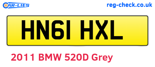 HN61HXL are the vehicle registration plates.