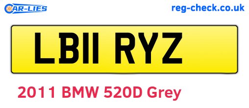 LB11RYZ are the vehicle registration plates.