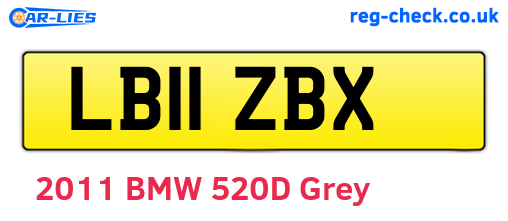 LB11ZBX are the vehicle registration plates.