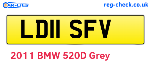 LD11SFV are the vehicle registration plates.
