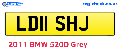 LD11SHJ are the vehicle registration plates.