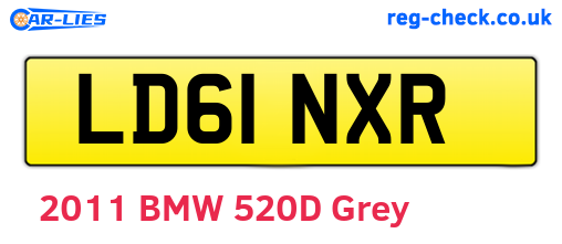 LD61NXR are the vehicle registration plates.