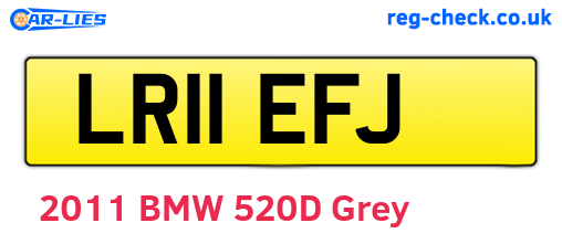 LR11EFJ are the vehicle registration plates.