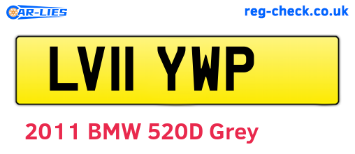 LV11YWP are the vehicle registration plates.