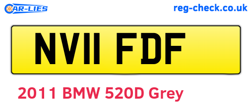 NV11FDF are the vehicle registration plates.