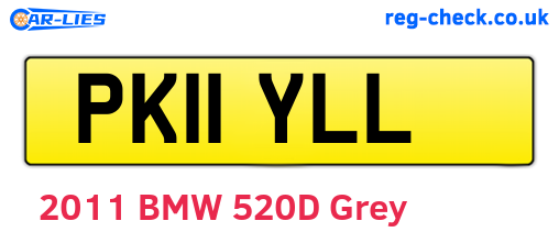 PK11YLL are the vehicle registration plates.