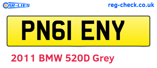 PN61ENY are the vehicle registration plates.