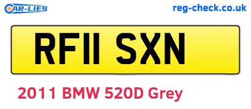 RF11SXN are the vehicle registration plates.