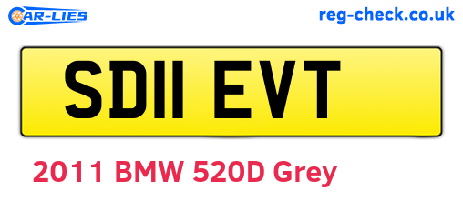 SD11EVT are the vehicle registration plates.