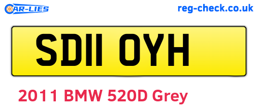 SD11OYH are the vehicle registration plates.
