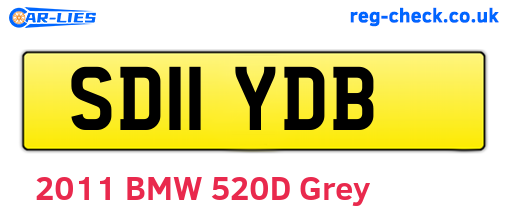 SD11YDB are the vehicle registration plates.